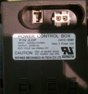 Berkline / CIAR DC Cable To Adapt to p419 Power Control Box