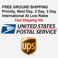 FREE Ground Shipping - Priority, Next Day, 2-Day, 3-Day, International at low rates via UPS, USPS.