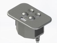 4 Button Switch for Power Recline and Headrest w/ USB Charger