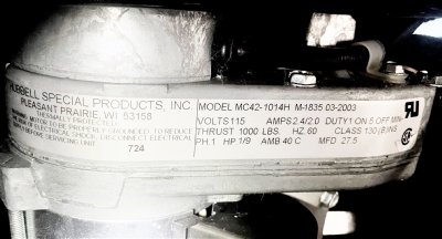 Hubbell MC-42 Lift Chair Motor 