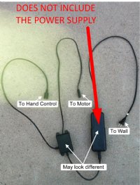 Y Cable Hand Ctrl and Power Supply to Motor