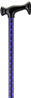 Print Cane - Black & Blue
