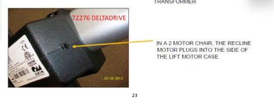 72276 replaces 1.31.000.034.30  Okin Deltadrive Leg Motor (Master) Replacement